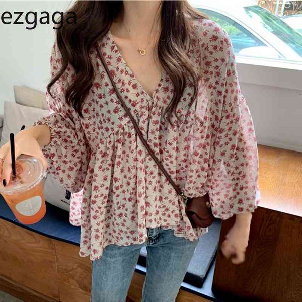 ezgaga floral printed blouse women v-neck chiffon spring new fashion korean chic long sleeve loose elegant shirts casual 210430, White
ezgaga floral printed blouse women v-neck chiffon spring new fashion korean chic long sleeve loose elegant shirts casual 210430, White
