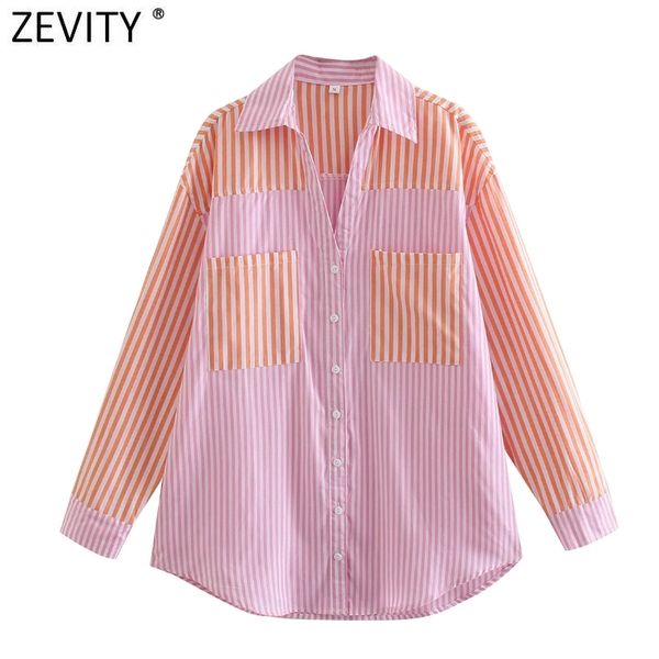 zevity women vintage striped patchwork print breasted shirt femme color match casual loose blouse chic summer pocket ls9150 210419, White
zevity women vintage striped patchwork print breasted shirt femme color match casual loose blouse chic summer pocket ls9150 210419, White
