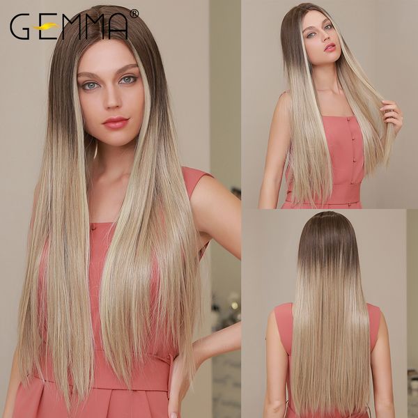 lace part long straight wig ombre brown blonde synthetic lace wigs for women natural middle part daily heat resistant hair, Black
lace part long straight wig ombre brown blonde synthetic lace wigs for women natural middle part daily heat resistant hair, Black