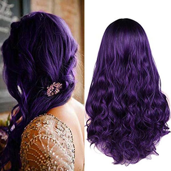 synthetic wigs fave long wavy black purple dark root 2 tones heat resistant fiber wig for women daily cosplay party hair
synthetic wigs fave long wavy black purple dark root 2 tones heat resistant fiber wig for women daily cosplay party hair