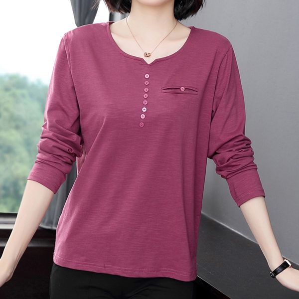 women's t-shirt shintimes v-neck button t women long sleeve 2021 fall woman korean fashion loose clothes cotton tee femme j2rm, White
women's t-shirt shintimes v-neck button t women long sleeve 2021 fall woman korean fashion loose clothes cotton tee femme j2rm, White