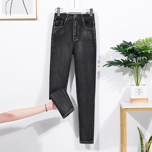 women's jeans large 2021 fat sister autumn fashion high waist slim elastic small leg pants women, Blue
women's jeans large 2021 fat sister autumn fashion high waist slim elastic small leg pants women, Blue