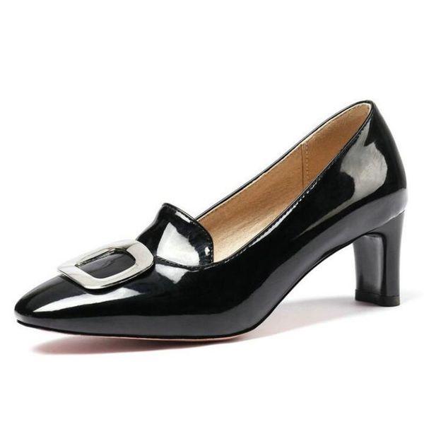 dress shoes ins patent leather fashion square head metal buckle mid heel women black heels ladies woman pumps work
dress shoes ins patent leather fashion square head metal buckle mid heel women black heels ladies woman pumps work