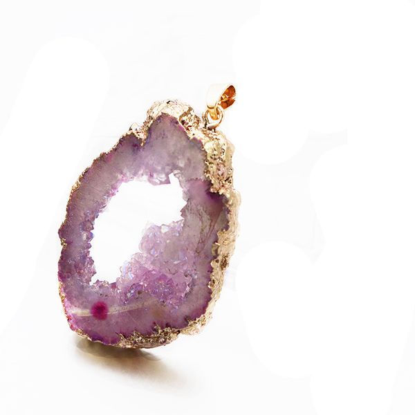 cross-border jewelry galaxy agate color gemstone geometry cave crystal pendant neck necklace chain jllviw, Silver 
cross-border jewelry galaxy agate color gemstone geometry cave crystal pendant neck necklace chain jllviw, Silver