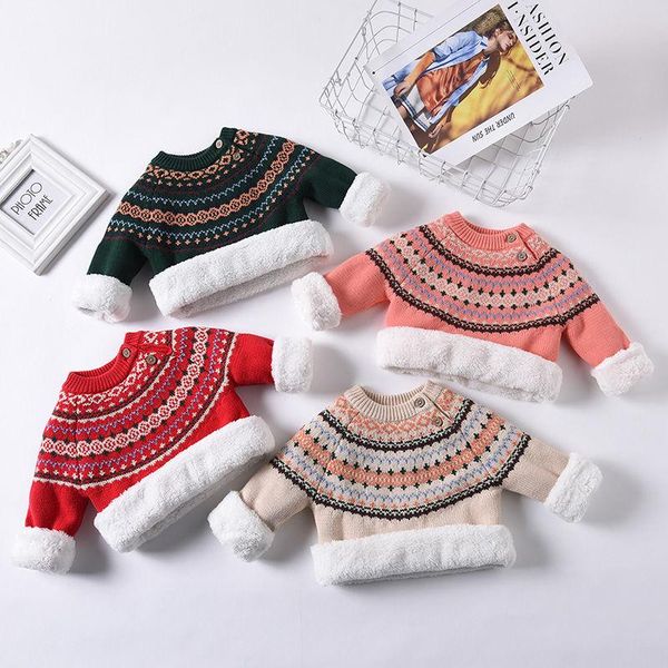 pullover boys girl sweater autumn winter knitted jacquard weave fleece thicken warm toddler kids christmas children's clothing, Blue
pullover boys girl sweater autumn winter knitted jacquard weave fleece thicken warm toddler kids christmas children's clothing, Blue