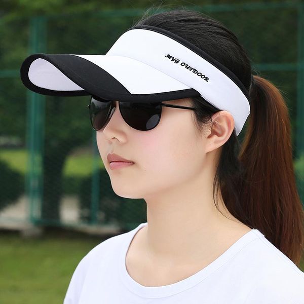 women's adjustable sunhat plain sports quick-drying visor cap tennis golf beach hat wide brim hats, Blue;gray
women's adjustable sunhat plain sports quick-drying visor cap tennis golf beach hat wide brim hats, Blue;gray
