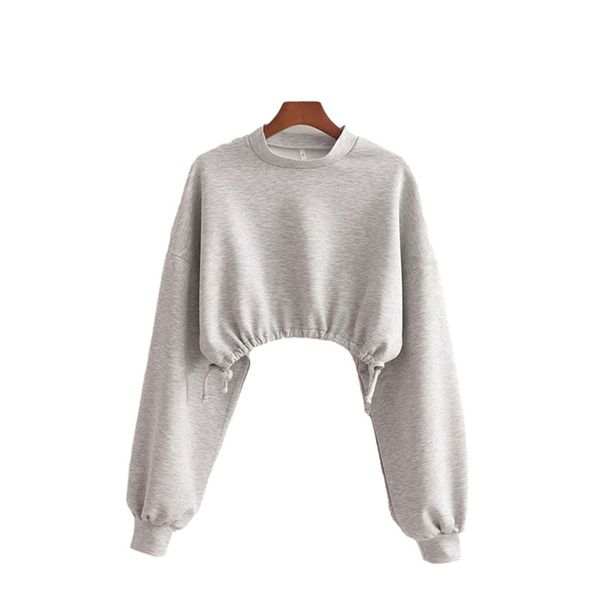 casual woman loose cotton drawstring short pullover spring fashion ladies oversized sweatshirt girls soft sports 210515, Black
casual woman loose cotton drawstring short pullover spring fashion ladies oversized sweatshirt girls soft sports 210515, Black