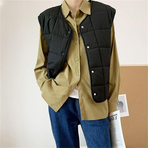 women's vests hzirip 2021 elegant parka fashion cotton warm vest ol retro casual jacket all match winter outwear women sleeveless coats, Black;white
women's vests hzirip 2021 elegant parka fashion cotton warm vest ol retro casual jacket all match winter outwear women sleeveless coats, Black;white