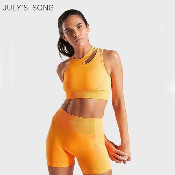 yoga outfit july's song women set seamless workout sportswear gym clothing fitness high waist leggings sports active crop suits
yoga outfit july's song women set seamless workout sportswear gym clothing fitness high waist leggings sports active crop suits