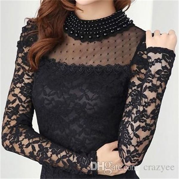 women's blouses & shirts plus size -xxl blouse new fashion stand pearl collar lace crochet long sleeve for women u7b1, White
women's blouses & shirts plus size -xxl blouse new fashion stand pearl collar lace crochet long sleeve for women u7b1, White