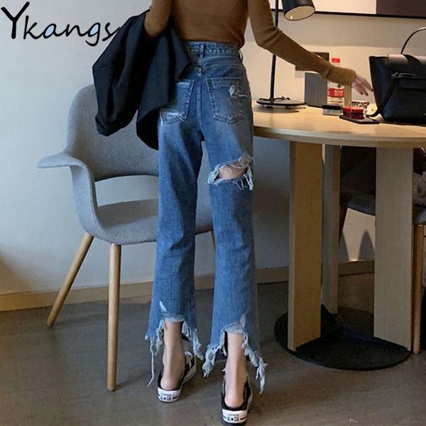 women's jeans mom denim solid tassel ripped for women ankle-length high waist trousers lady wide leg pant bottoms basic classic, Blue
women's jeans mom denim solid tassel ripped for women ankle-length high waist trousers lady wide leg pant bottoms basic classic, Blue