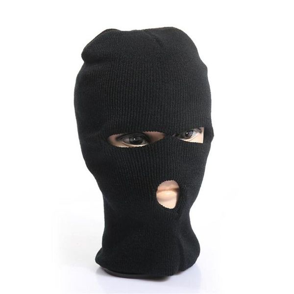 cycling caps & masks full face cover mask three 3 hole balaclava knit hat army tactical cs winter ski beanie scarf warm, Black
cycling caps & masks full face cover mask three 3 hole balaclava knit hat army tactical cs winter ski beanie scarf warm, Black