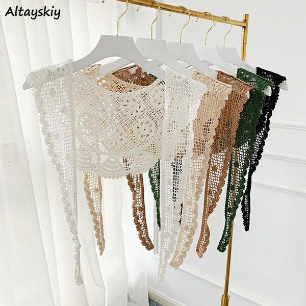 scarves women shrugs lace hollow out female elegant knitted preppy students all-match tie shawls sleeveless outwear korean style fashion, Blue;gray
scarves women shrugs lace hollow out female elegant knitted preppy students all-match tie shawls sleeveless outwear korean style fashion, Blue;gray