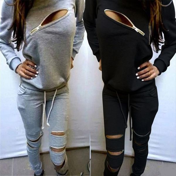 spring tracksuit two piece set womens tracksuits zipper holes long sleeve sweatshirt and pants sports jogging suit female matching, Gray
spring tracksuit two piece set womens tracksuits zipper holes long sleeve sweatshirt and pants sports jogging suit female matching, Gray