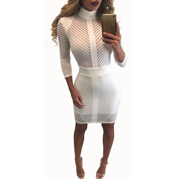 casual dresses 2021 summer mesh dress bandage club white bodycon night wear party vestido de festa, Black;gray
casual dresses 2021 summer mesh dress bandage club white bodycon night wear party vestido de festa, Black;gray