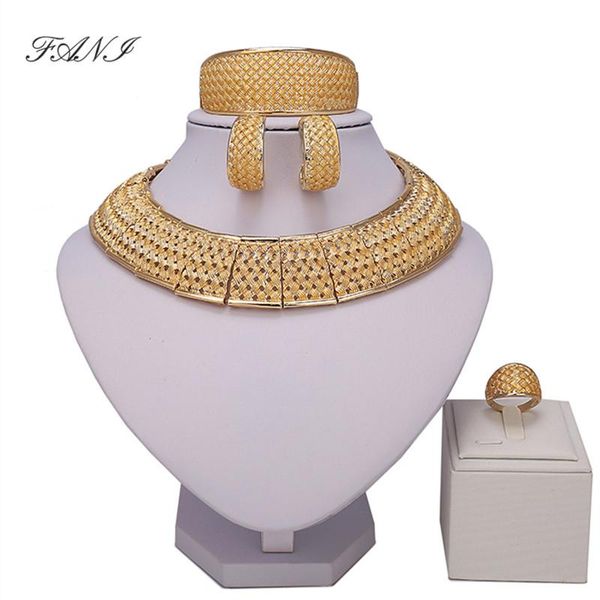 earrings & necklace fani fashion african jewelry sets 2021 women wedding dubai gold-color crystal set wholesale customer bridal accessories, Silver
earrings & necklace fani fashion african jewelry sets 2021 women wedding dubai gold-color crystal set wholesale customer bridal accessories, Silver