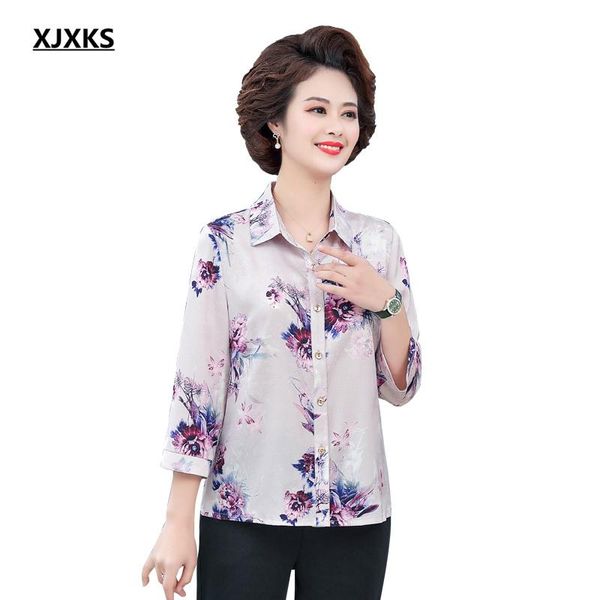 women's blouses & shirts xjxks 2021 women summer shirt loose plus size fashion printing three-quarter sleeves single-breasted blouse to, White
women's blouses & shirts xjxks 2021 women summer shirt loose plus size fashion printing three-quarter sleeves single-breasted blouse to, White