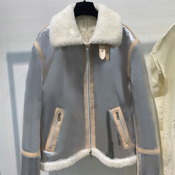 21fw jacket leather shiny surface lapel neck faux far woman coats man fur men jacket cool fashion new boy plush warm outwear ins, Black
21fw jacket leather shiny surface lapel neck faux far woman coats man fur men jacket cool fashion new boy plush warm outwear ins, Black