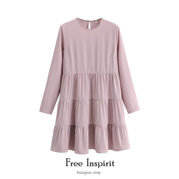 casual dresses inspirit 2021 autumn arrival women's dress style full sleeve pleated o-neck solid knee-length, Black;gray
casual dresses inspirit 2021 autumn arrival women's dress style full sleeve pleated o-neck solid knee-length, Black;gray