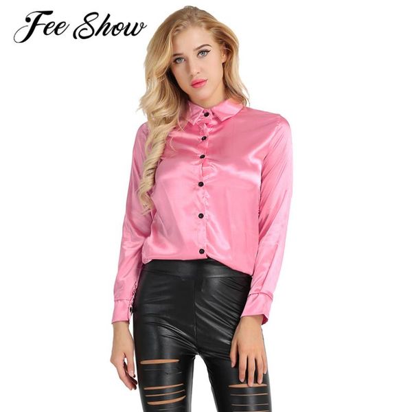 fashion women long sleeve with button cuff turn-down collar front light weight solid color satin shirt blouse daily wear women's blous, White
fashion women long sleeve with button cuff turn-down collar front light weight solid color satin shirt blouse daily wear women's blous, White