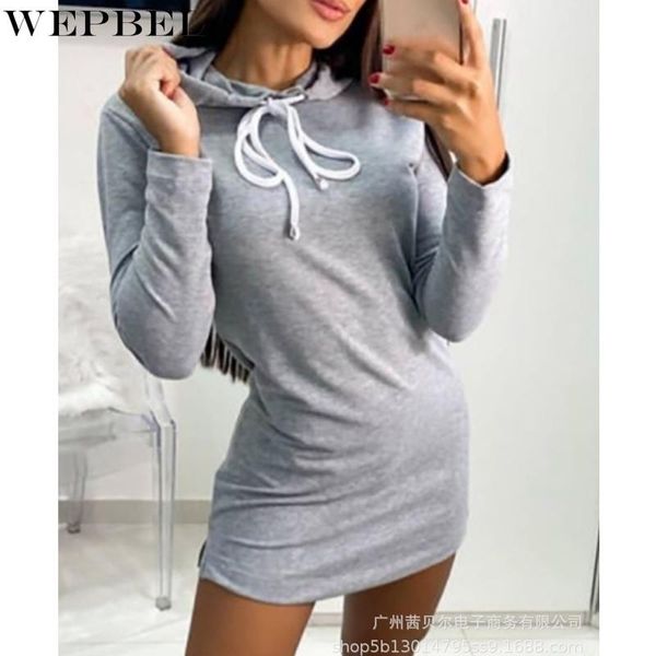 casual dresses wepbel solid color dress women's slim high waist autumn fashion long sleeve hooded lace-up, Black;gray
casual dresses wepbel solid color dress women's slim high waist autumn fashion long sleeve hooded lace-up, Black;gray