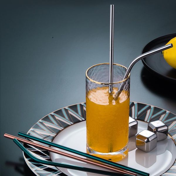 drinking straws stainless steel drink 4 pcs set food grade sturdy bent straight milk tea kitchen bar wine accessories 
drinking straws stainless steel drink 4 pcs set food grade sturdy bent straight milk tea kitchen bar wine accessories