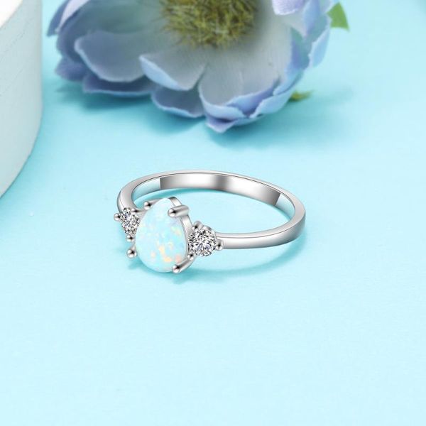 cluster rings real 925 sterling silver water drop shaped opal for women female wedding engagement ring jewelry accessories, Golden;silver
cluster rings real 925 sterling silver water drop shaped opal for women female wedding engagement ring jewelry accessories, Golden;silver