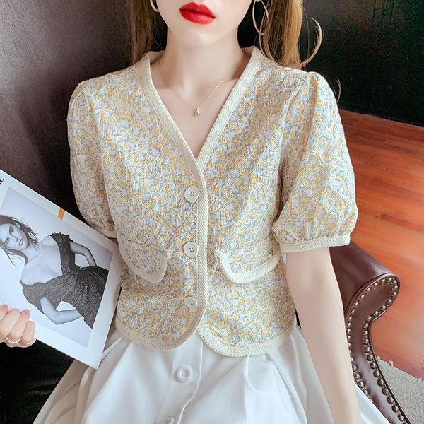 women's blouses & shirts korean version of the flower short blouse summer women 2021 lace loose and thin short-sleeved floral temperame, White
women's blouses & shirts korean version of the flower short blouse summer women 2021 lace loose and thin short-sleeved floral temperame, White