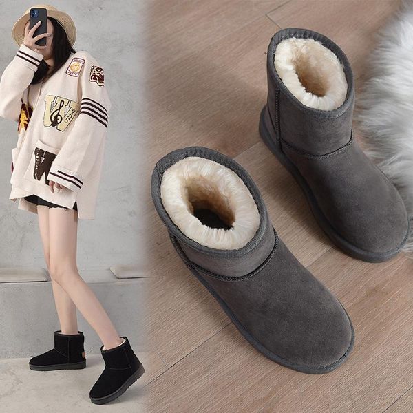 boots women's snow short tube plus velvet thick warm cotton shoes non-slip korean botas mujer, Black
boots women's snow short tube plus velvet thick warm cotton shoes non-slip korean botas mujer, Black