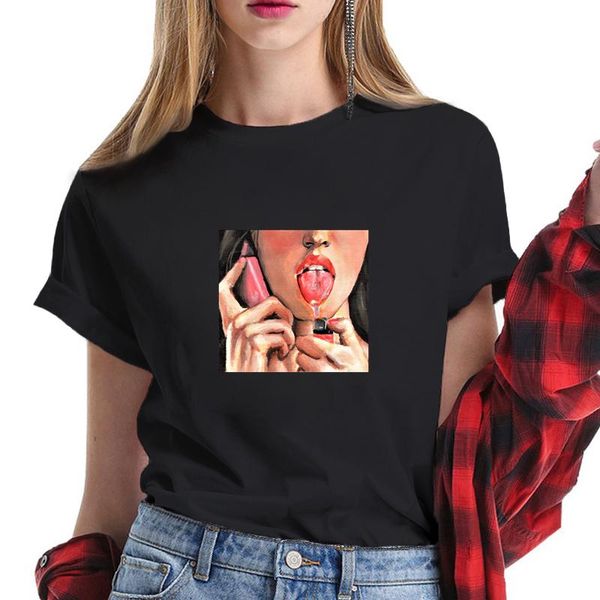 women's t-shirt funny print woman t shirts summer short sleeve oversized casual plus size harajuku tee fashion lips kawaii female tshir, White
women's t-shirt funny print woman t shirts summer short sleeve oversized casual plus size harajuku tee fashion lips kawaii female tshir, White