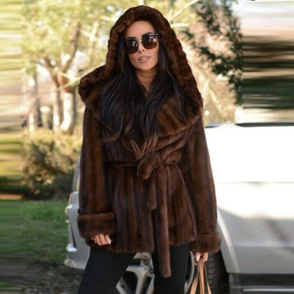 women's fur & faux medium length real mink coats with hood 2021 winter fashion genuine jacket belt slim women overcoat, Black
women's fur & faux medium length real mink coats with hood 2021 winter fashion genuine jacket belt slim women overcoat, Black
