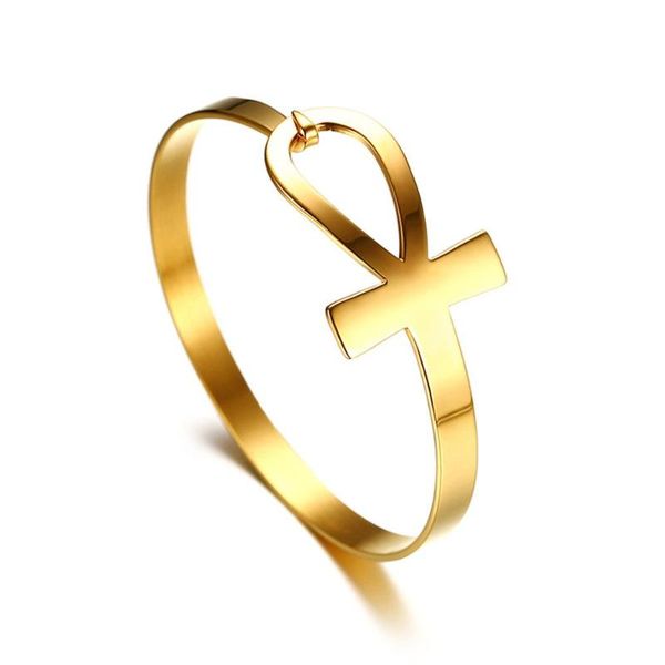 bangle gold stainless steel cross simplicity women's jewelry wristband bracelet accessories, Black
bangle gold stainless steel cross simplicity women's jewelry wristband bracelet accessories, Black
