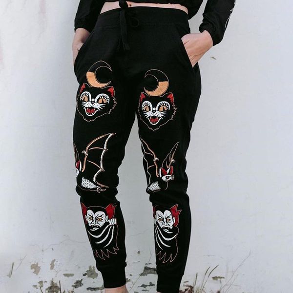 streetwear harajuku y2k gothic moon print women pants drawstring punk grunge harem trousers girl halloween sweatpants women's & capris, Black;white
streetwear harajuku y2k gothic moon print women pants drawstring punk grunge harem trousers girl halloween sweatpants women's & capris, Black;white