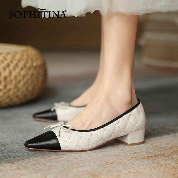 sophitina retro women's shoes stitching diamond grid design ladies shoes square toe daily bow knot thick heel female pumps ao321 210513, Black
sophitina retro women's shoes stitching diamond grid design ladies shoes square toe daily bow knot thick heel female pumps ao321 210513, Black