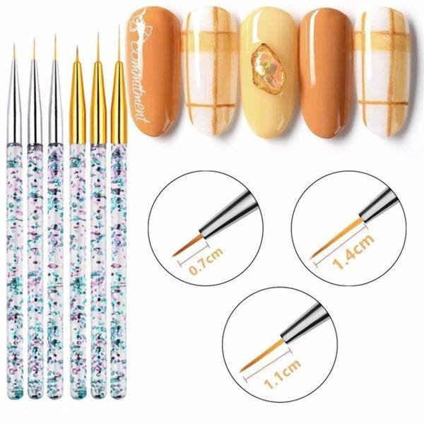 nail brushes 3pcs acrylic french stripe art liner brush set 3d tips manicure ultra-thin line drawing pen uv gel painting tools, Yellow
nail brushes 3pcs acrylic french stripe art liner brush set 3d tips manicure ultra-thin line drawing pen uv gel painting tools, Yellow