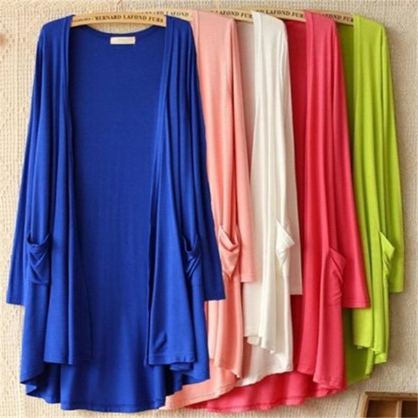 women's knits & tees summer women midi long cardigan jacket casual pocket irregular modal cardigans ladies sleeve shawl sun protection, White
women's knits & tees summer women midi long cardigan jacket casual pocket irregular modal cardigans ladies sleeve shawl sun protection, White