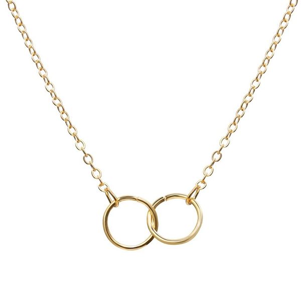 simple design double circle pendant plated gold and silver plated necklace for girls jewelry
simple design double circle pendant plated gold and silver plated necklace for girls jewelry