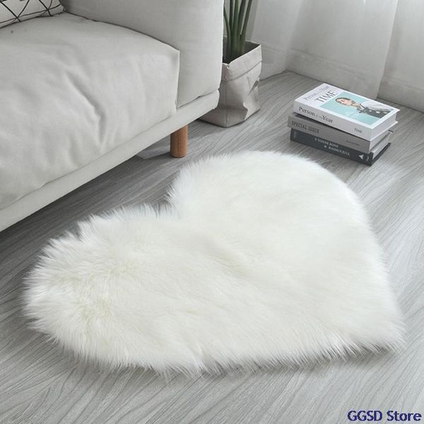 

carpets faux sheepskin fur area rugs for bedroom living room floor shaggy plush carpet white home mat rug bedside 30*40cm