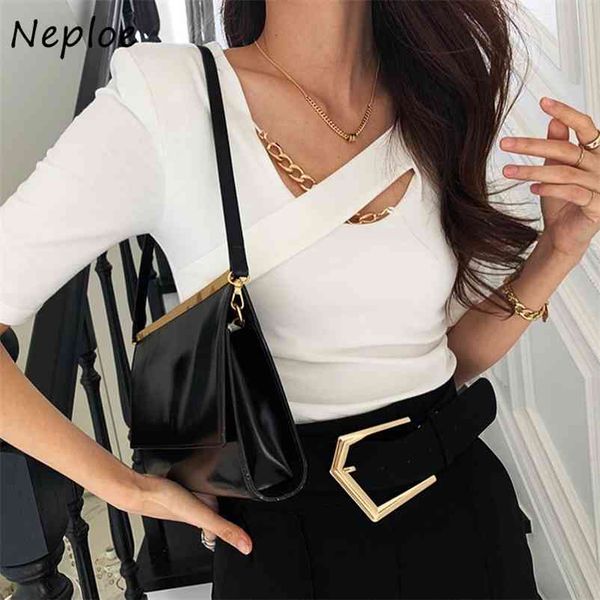 v neck cross design slim fit t shirt women pullover short sleeve white tees summer all match ladies 210422
v neck cross design slim fit t shirt women pullover short sleeve white tees summer all match ladies 210422