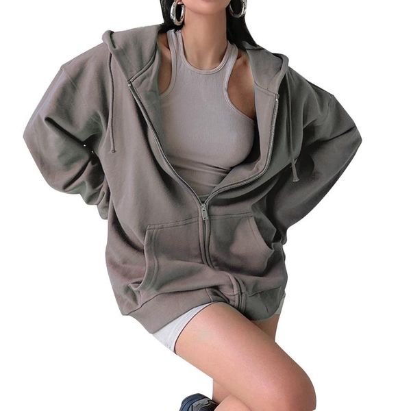 women's knits & tees women casual zip up hoodie long sleeve solid loose fit sweatshirt with pockets girls spring/autumn cardigan hooded, White
women's knits & tees women casual zip up hoodie long sleeve solid loose fit sweatshirt with pockets girls spring/autumn cardigan hooded, White