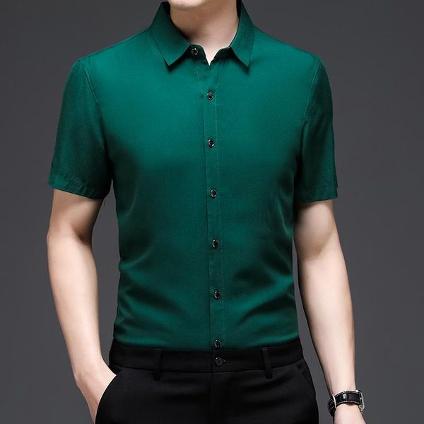 men's dress shirts green shirt men summer short sleeve classic solid color business casual slim fit camisa masculina c771, White;black
men's dress shirts green shirt men summer short sleeve classic solid color business casual slim fit camisa masculina c771, White;black