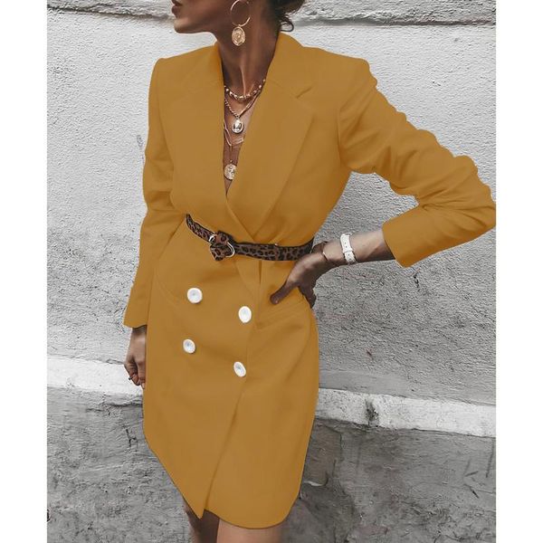 casual dresses women blazer dress office lady long sleeve notched no belt, Black;gray
casual dresses women blazer dress office lady long sleeve notched no belt, Black;gray