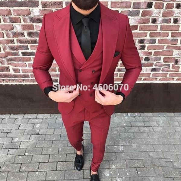 burgundy mens suits slim fit wedding tuxedos casual business bridegroom groom wear peaked lapel costume homme 3 pieces men's & blazers, White;black
burgundy mens suits slim fit wedding tuxedos casual business bridegroom groom wear peaked lapel costume homme 3 pieces men's & blazers, White;black