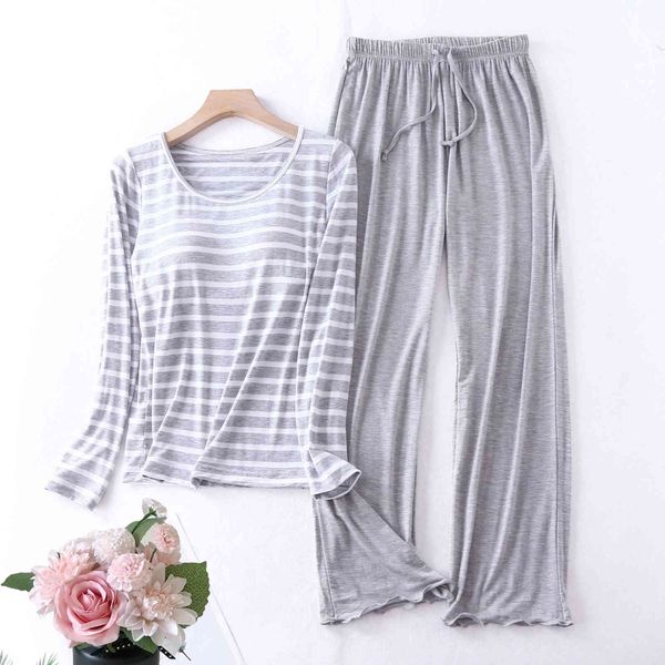 womens sleepwear bra pad pajamas stripe for women long sleeve autumn winter pijamas casual loose ladies set pyjama suit home, Black;red
womens sleepwear bra pad pajamas stripe for women long sleeve autumn winter pijamas casual loose ladies set pyjama suit home, Black;red