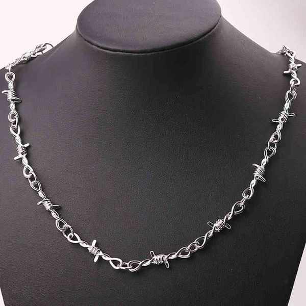 necklaces pendants gothic short exaggerated necklace punk style barbed wire brambles link chain choker gifts for friends collares de moda, Silver
necklaces pendants gothic short exaggerated necklace punk style barbed wire brambles link chain choker gifts for friends collares de moda, Silver