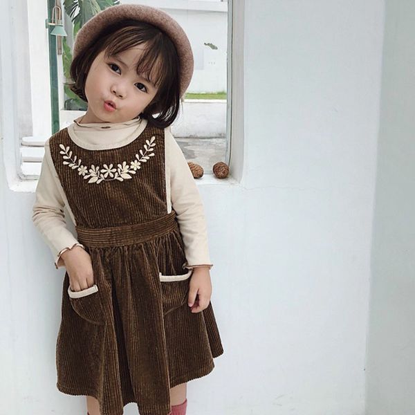 kids girls fall corduroy dress toddler winter vintage embroidered caramel quality baby autumn clothes pocket 210429, Red;yellow
kids girls fall corduroy dress toddler winter vintage embroidered caramel quality baby autumn clothes pocket 210429, Red;yellow