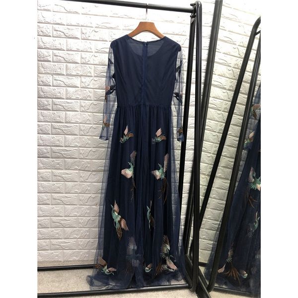 dress autumn party evening vestidos special occasion women cute birds embroidery long sleeve maxi dress, Black;gray
dress autumn party evening vestidos special occasion women cute birds embroidery long sleeve maxi dress, Black;gray