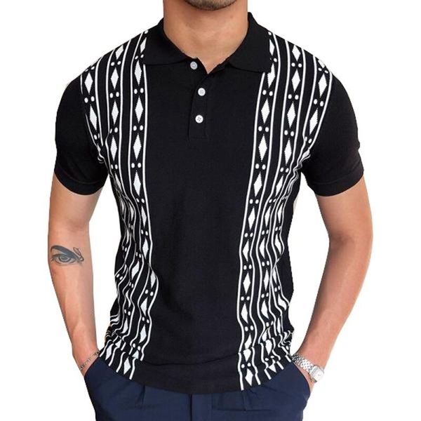 men's polos spring and summer jacquard sweater lapel short-sleeved slim-fit shirt t-shirt, White;black
men's polos spring and summer jacquard sweater lapel short-sleeved slim-fit shirt t-shirt, White;black