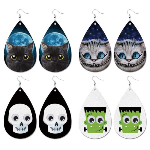 dangle & chandelier cute cartoon pattern cat print vegan leather teardrop earrings for women skull black all saints' day jewelry, Silver
dangle & chandelier cute cartoon pattern cat print vegan leather teardrop earrings for women skull black all saints' day jewelry, Silver