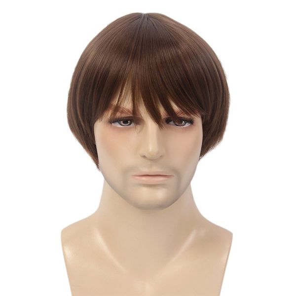 man short brown straight wig synthetic wig with bangs heat resistant fiber wig for man daily dating use nature looking, Black
man short brown straight wig synthetic wig with bangs heat resistant fiber wig for man daily dating use nature looking, Black
